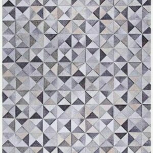 30365 Patchwork Cowhide Rug Diamonds Black White Grey and Beige Collection Alpine Aerial Photo SKU CR00 KW32 MC7