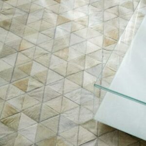 30387 Patchwork Cowhide Rug Diamonds White Collection Light In Situ Photo 2 SKU CR00 VW33 MM7