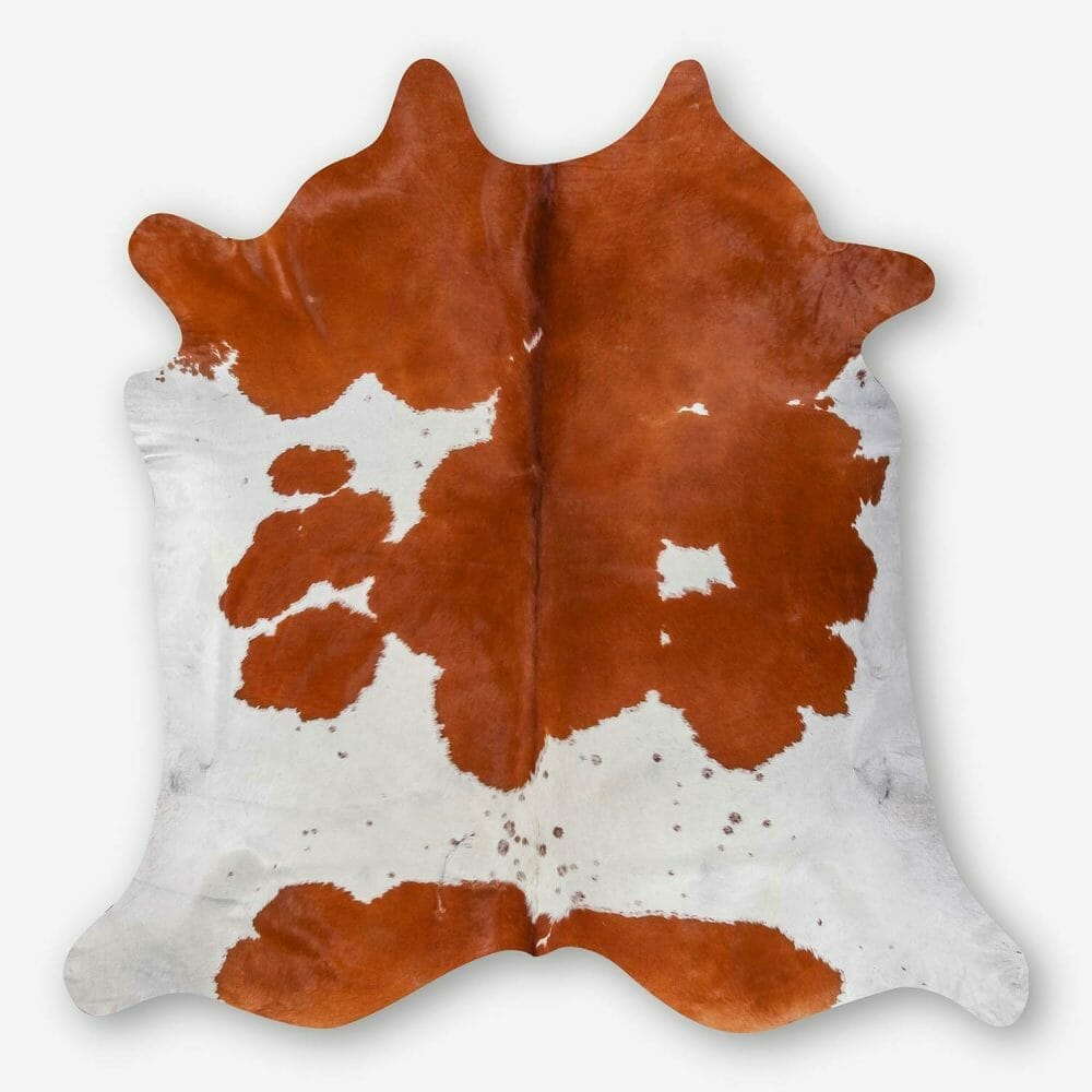 Brown Cowhide Rug Extra Large Size 239 x 231 cm Collection Classic Aerial Photo 1 1 SKUHR00 KARN48 XC8