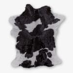 Cowhide Calf Hide Classic Black and White Size 103 x 80 cm Aerial Photo 1 1 SKUH#01 CCKB85 M8