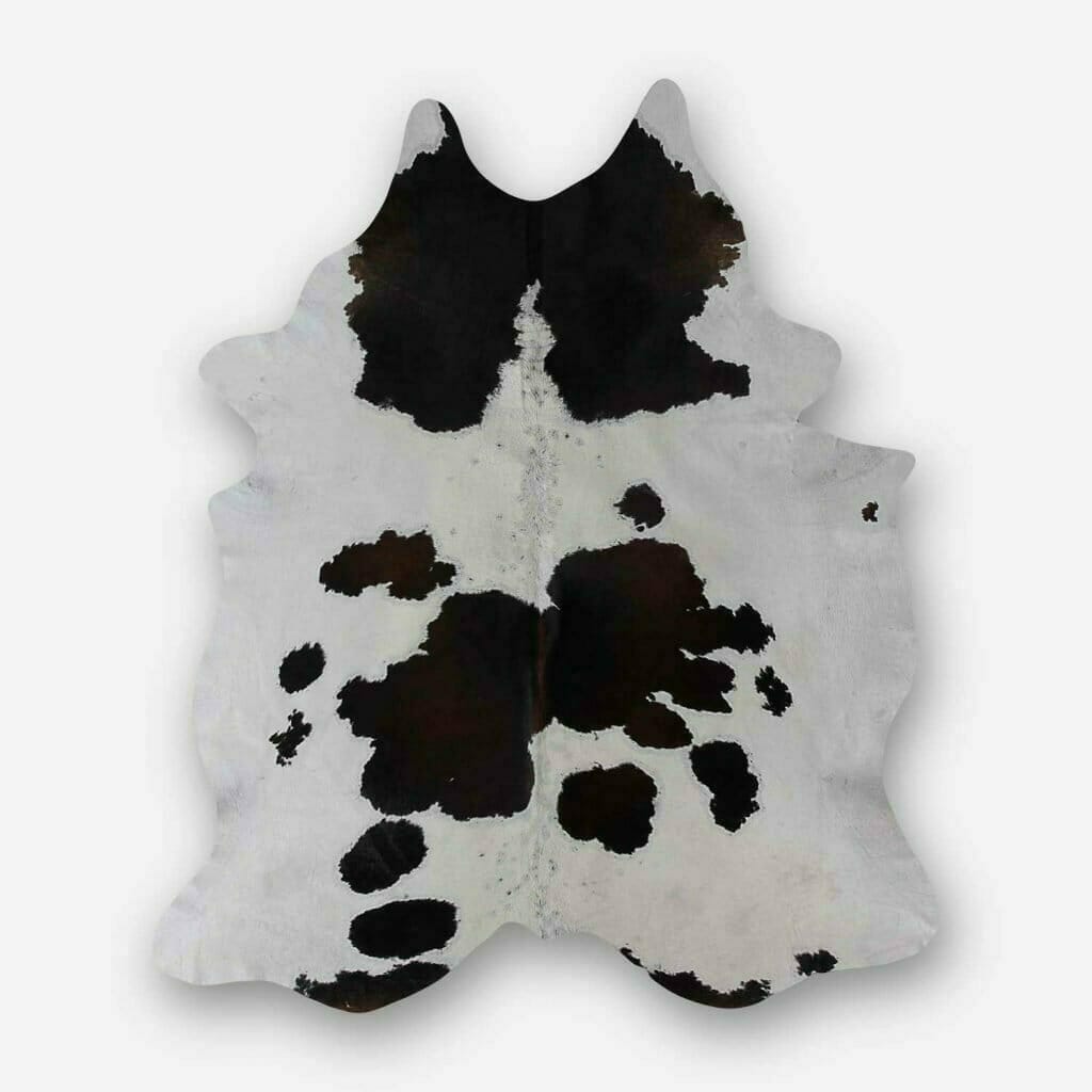 Black And White Cowhide Rug Large 210 X 185 Cm Bagé Home