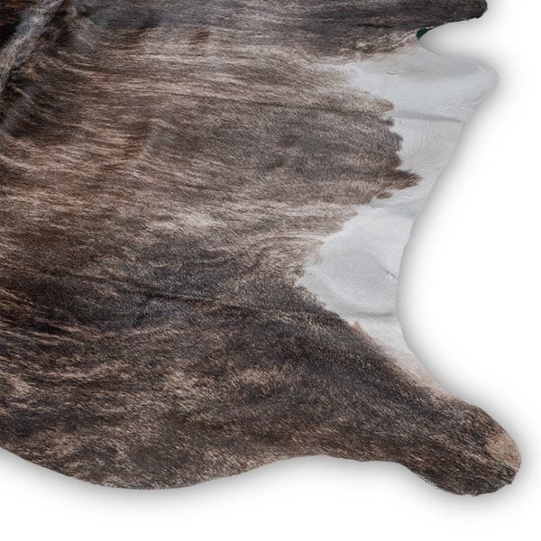 Cowhide Cowhide Rug Brindle Dark Brown Size 208 x 182 cm Close Up Photo 1 2 SKUHR01 RNKB63 PC8 1