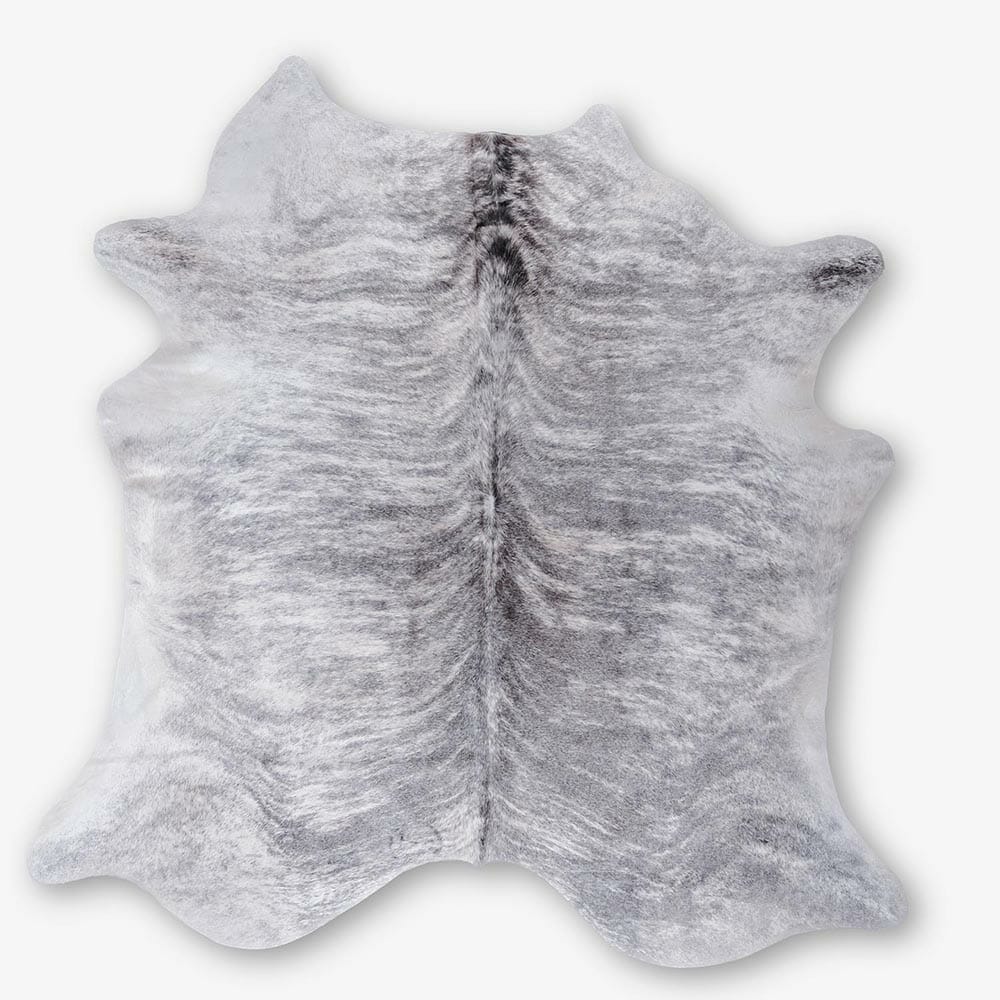 Brindle Grey Cowhide Rug 204 X 199 Cm Bagé Home