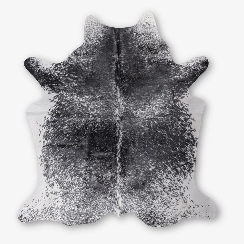 Cowhide Cowhide Rug Speckled Black and White Size 214 x 200 cm Aerial Photo 1 1 SKUHR01 PKKW24 AC3 1
