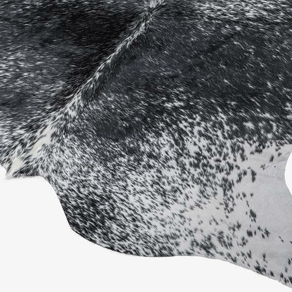 Cowhide Cowhide Rug Speckled Black and White Size 214 x 200 cm Close Up Photo 1 2 SKUHR01 PKKW24 AC3 1