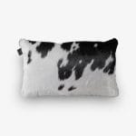 Cowhide Cushion Lumbar Black and White Size 30 x 50 cm Aerial Photo 1 1 SKUH#01 XPKB91 C1