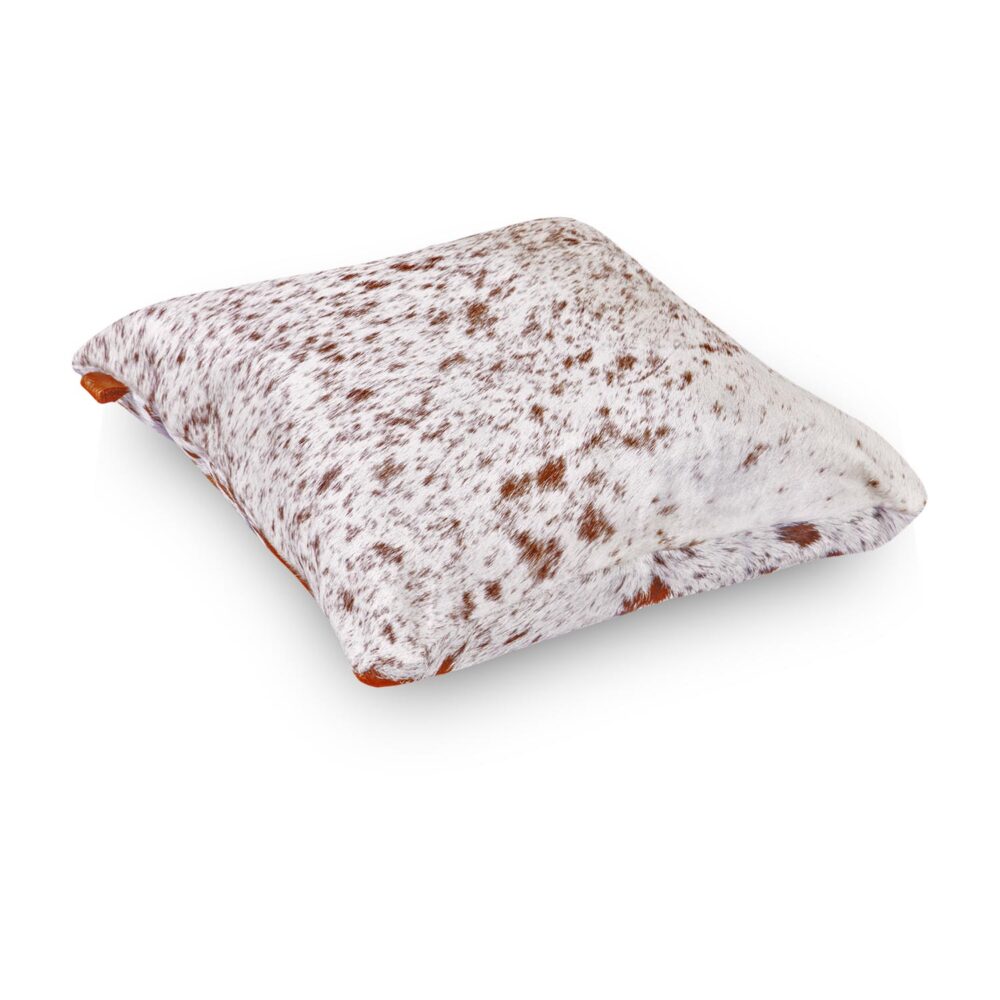 Cowhide Cushion Single Panel Tan Redish Size 50 x 50 cm Close Up Photo 1 3 SKUH901 PKEA54 8.jpg