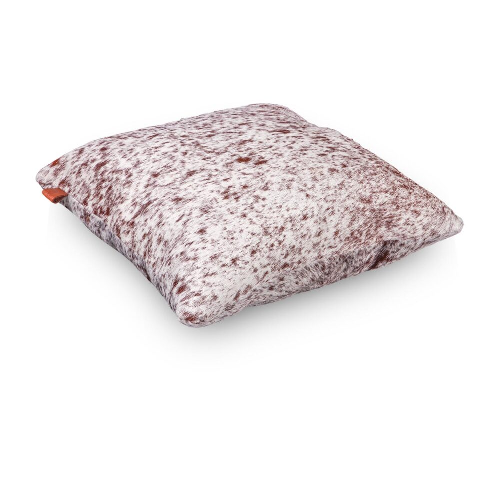 Cowhide Cushion Single Panel Tan Redish Size 50 x 50 cm Close Up Photo 1 3 SKUH901 PKEA54 9.jpg