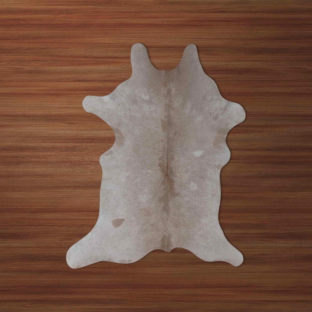 Cowhide Solid Beige and Sand aerial photo 3 SKU HA01 WZEA01 PC6