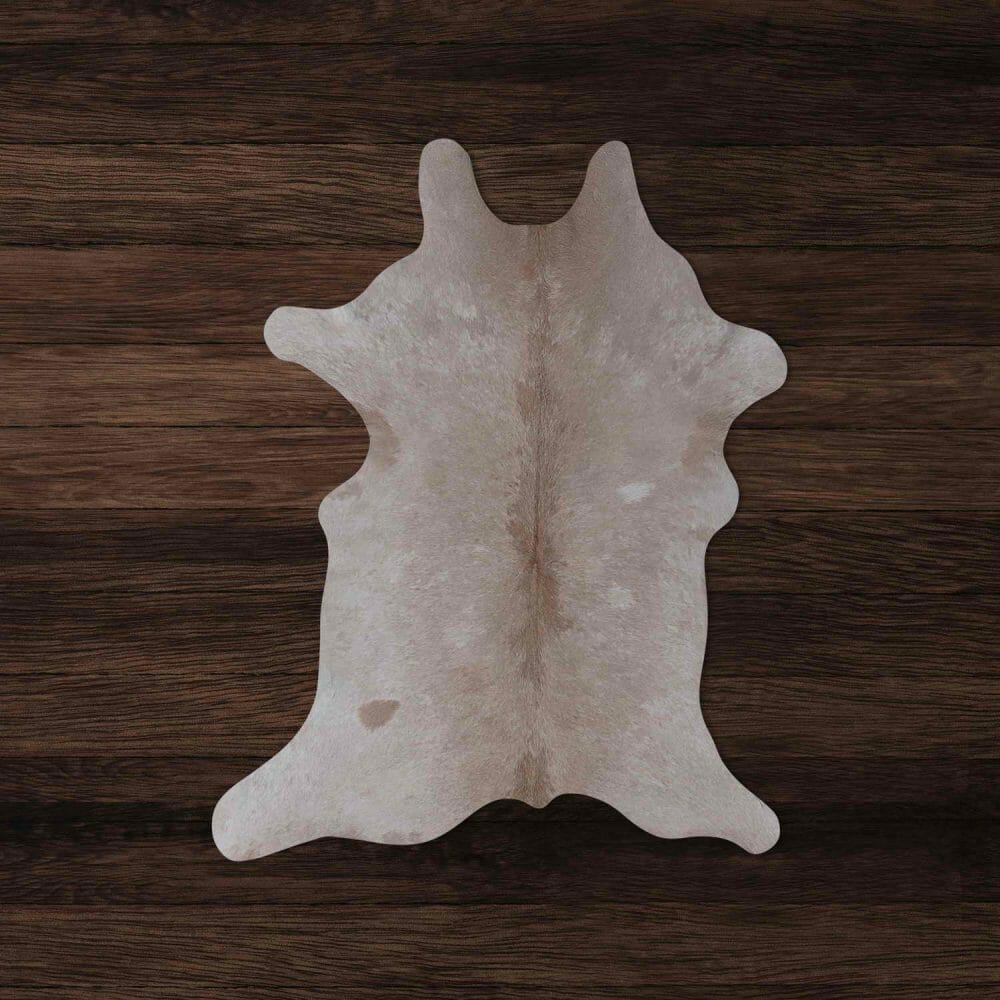 Cowhide Solid Beige and Sand aerial photo 4 SKU HA01 WZEA01 PC6