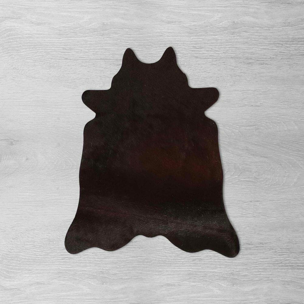 Small Cowhide Rug Throw Charcoal 80 X 78 Cm Bagé Home