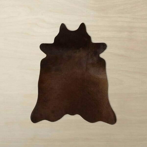 Small Cowhide Rug Throw Tan 80 X 78 Cm Bagé Home