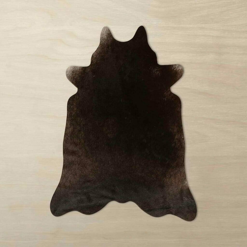 Small Cowhide Rug Throw Charcoal 100 X 78 Cm Bagé Home