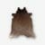 Small Cowhide Rug Throw Dark Brown 80 x 78 cm