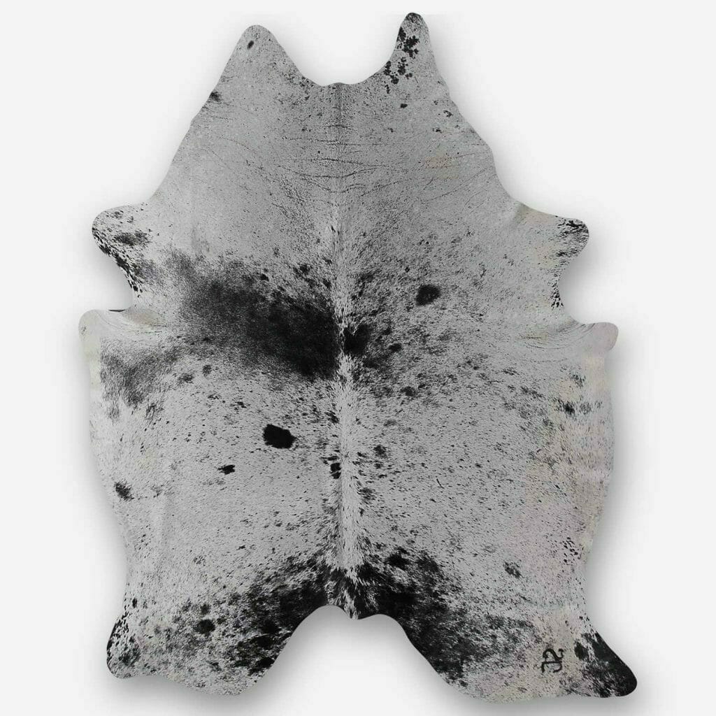 Speckled Black And White Cowhide Rug 254 X 196 Cm Bagé Home