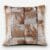 Cowhide Cushion 16 Panels Beige and Sand 40 x 40 cm