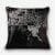 Cowhide Cushion 4 Panels Black and White 50 x 50 cm