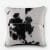 Cowhide Cushion 4 Panels Black and White 40 x 40 cm